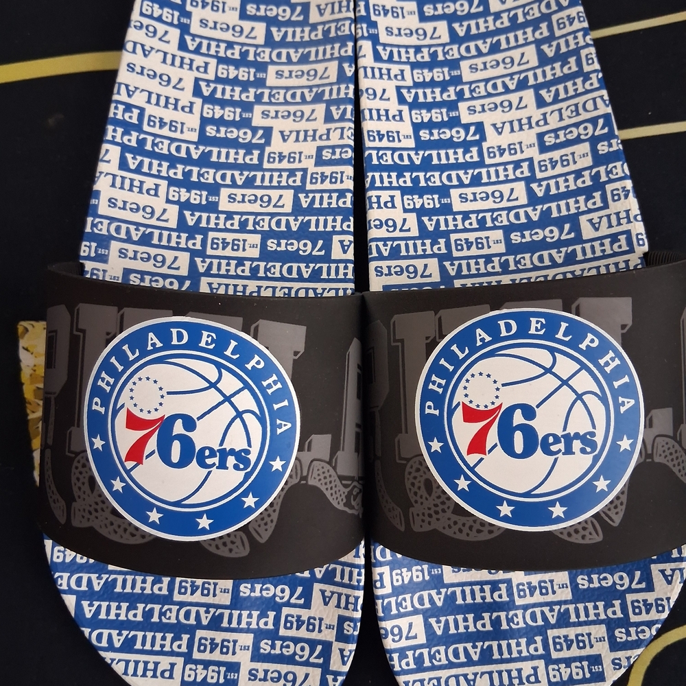 Ryderwear Blue and White Slide Sandals